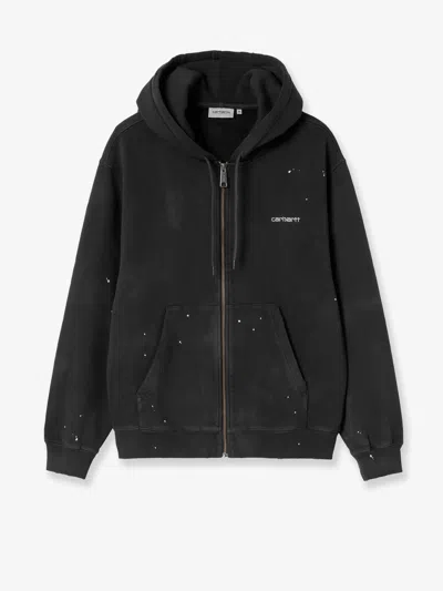 Carhartt Hooded Painter Cotton Sweatshirt With Front Embroidered Logo In Multi