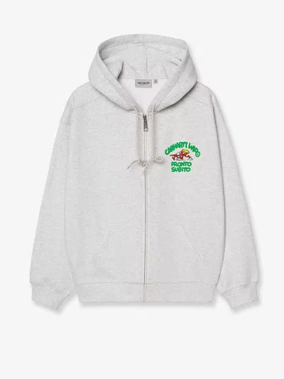 Carhartt Hooded Pronto Sweat Jacket Cotton Blend Sweatshirt In Gray