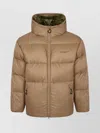 Carhartt Hooded Quilted Jacket Side Pockets In Brown