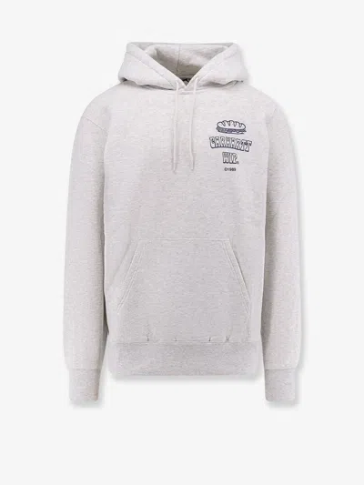 Carhartt Hooded Sandwich Cotton Sweatshirt In Gray