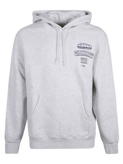 Carhartt Hooded Sandwich Sweatshirt In Gray