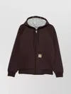 Carhartt Hooded Short Jacket Front Pocket Design In Brown