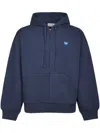 Carhartt Hooded Sweat Jacket With Heart Graphic And Kangaroo Pocket In Blue