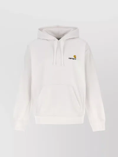 CARHARTT HOODED SWEATER WITH RIBBED CUFFS AND FRONT POCKET