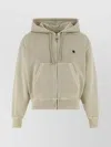 Carhartt Hooded Sweatshirt Featuring Ribbed Cuffs And Hem In Neutral