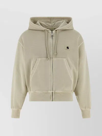 CARHARTT HOODED SWEATSHIRT FEATURING RIBBED CUFFS AND HEM