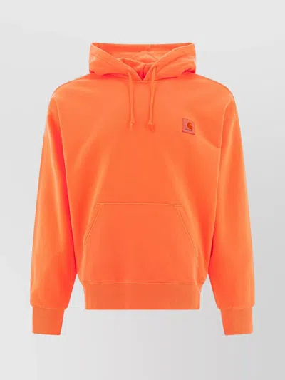 Carhartt Hooded Sweatshirt Kangaroo Pocket In Orange