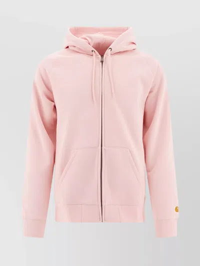 Carhartt Hooded Sweatshirt Kangaroo Pocket In Pink