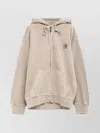 Carhartt Hooded Sweatshirt With Drawstring And Pockets In Neutral