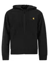 Carhartt Hooded Sweatshirt With Embroidered Logo In Black