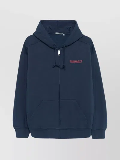 CARHARTT HOODED SWEATSHIRT WITH GRAPHIC PRINT AND POCKETS