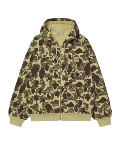 CARHARTT CAMOUFLAGE-PATTERN ZIP HOODIE