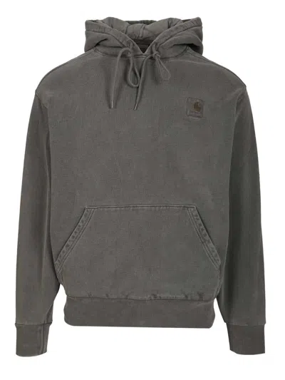 Carhartt Hooded Vista Sweatshirts Black In Gray
