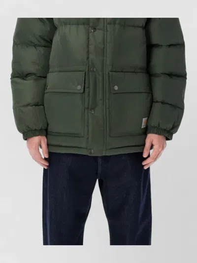 Carhartt Hooded Water Repellent Regular Fit Jacket In Burgundy