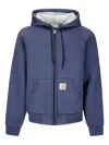 Carhartt Hooded Sweatshirt With Drawstring And Logo Patch In Blue