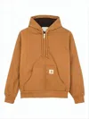 Carhartt Hooded Zip-up Jacket With Kangaroo Pocket In Animal Print