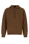 Carhartt Chocolate Cotton Blend Hooded Chase Sweat