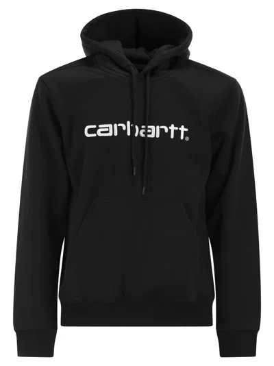 Carhartt Hoodie With Embroidered Logo In Black