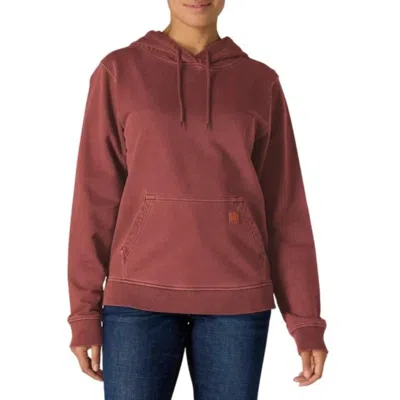 Carhartt Hoodie Womens Spice Red French Terry Long Sleeve Relaxed Fit Posh082