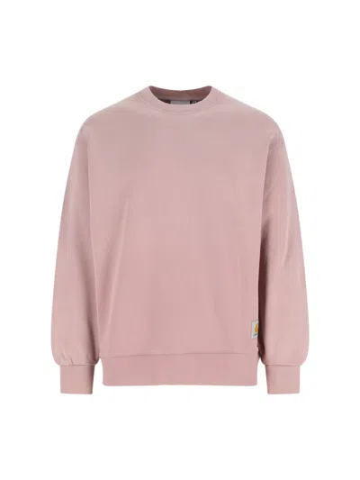Carhartt 'hudson' Crew Neck Sweatshirt In Pink
