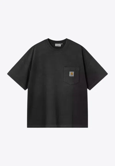Carhartt Hudson Pocket Faded T-shirt In Black