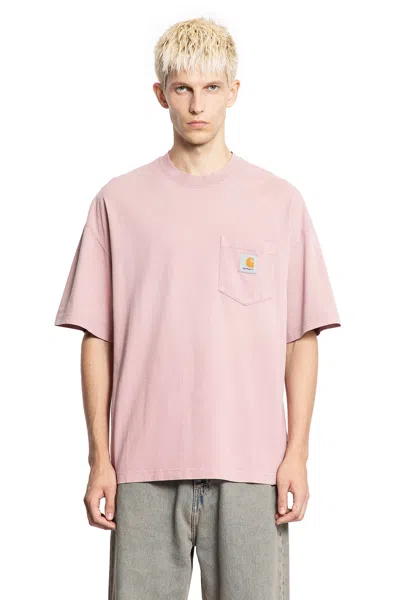 Carhartt Hudston Pocket T-shirt In Pink