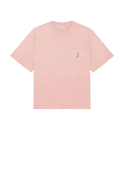 Carhartt Hudson Pocket T-shirt In Pink