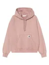Carhartt Wip Hooded Hudson Sweatshirt In Daphne Colour In Pink