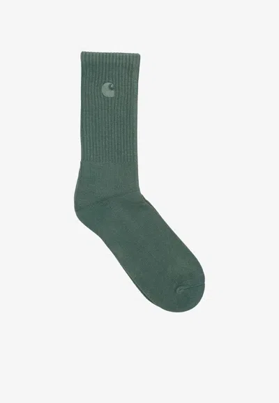 Carhartt Hudson Ribbed Socks In Green