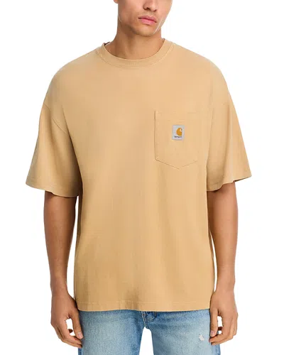 Carhartt Hudson Short Sleeve Pocket Tee In Brown