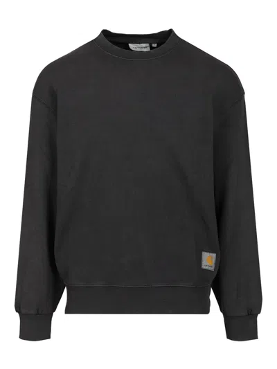 Carhartt Hudson Sweat Cotton Sweat Sweatshirts Grey In Gray
