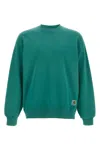 Carhartt Hudson Sweatshirt With Ribbed Cuffs And Hem In Green