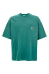 Carhartt Round Neck T-shirt Short Sleeves Pocket In Green