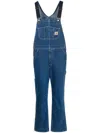 Carhartt Logo-patch Straight-leg Dungarees In Blue