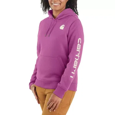 Carhartt Iconic Clarksburg Hoodie Womens Cherry Bloom Fleece Long Sleeve Posh156 In Purple