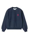 Carhartt Ingo Heart-embroidered Sweatshirt In Blue