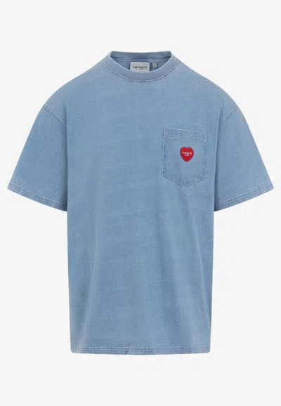 Carhartt Ingo Pocket Short-sleeved T-shirt In Light Blue