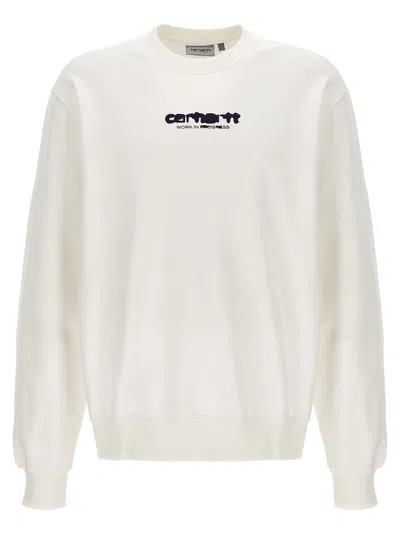 Carhartt Cotton Sweatshirt With Logo In White