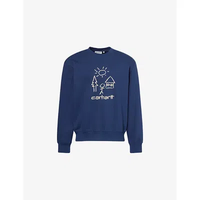Carhartt Mens  Wip Masterpiece Embroidered Cotton-blend Sweatshirt In Multi