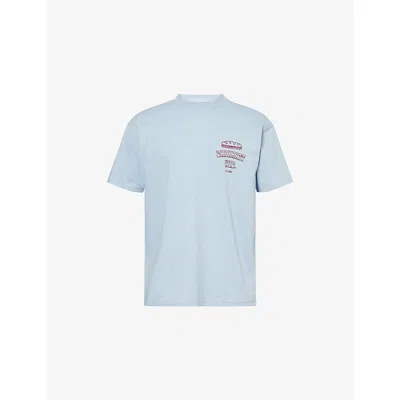 Carhartt Ip Mens Blue Fog Sandwich Graphic-print Cotton T-shirt
