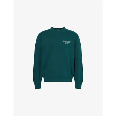 Carhartt Ip Mens Dark Fir Alumni Brand-embroidery Cotton-jersey Sweatshirt In Green
