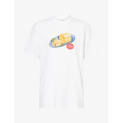 Carhartt Ip Mens Fromage Short-sleeve Cotton T-shirt White Xs