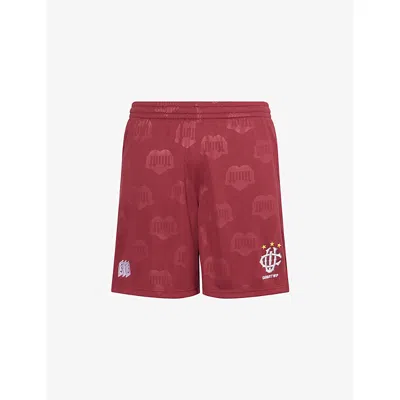 Carhartt Ip Mens Heart Jacquard, Mulberry Hartt's Football Two-slip-pockets Woven Shorts