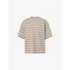 Carhartt Mens  Wip Nathan Striped Cotton T-shirt In Nathan Stripe, Branch