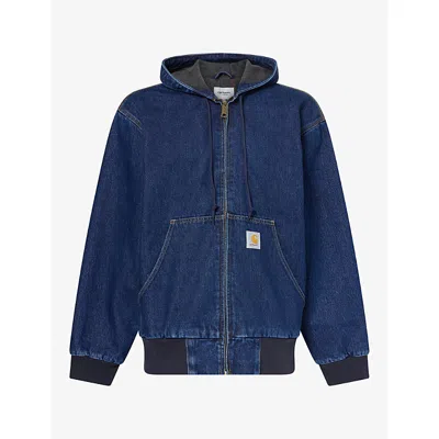 Carhartt Ip Mens Og Active Cotton Denim Jacket Blue Xs