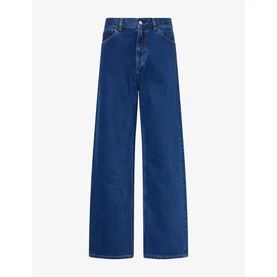 Carhartt Ip Mens Payson Wide-leg Cotton Jeans Blue