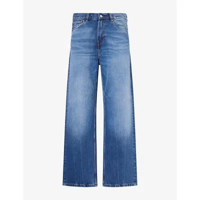 Carhartt Ip Mens Payson Wide-leg Denim Jeans Blue