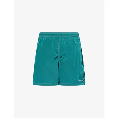 CARHARTT MENS RAINFOREST / WHITE CANBY TWO-SLIP-POCKETS SWIM SHORTS XXL