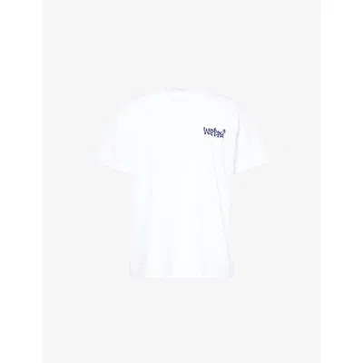 CARHARTT MENS WHITE / BLUE WIPTOPIA EMBROIDERED COTTON T-SHIRT XL