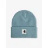Carhartt Omens Citadel Ashley Logo-patch Knitted Beanie In Blue